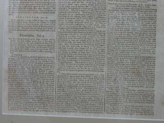 Framed Antique Newspaper Independent Gazetteer 1787  