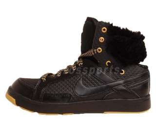 Nike Wmns Air Troupe II MID AP Black Gold Womens Furs Dance Shoes 