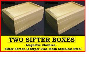 You will receive TWO New Magnetic Sifter Boxes