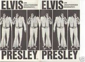 Elvis Unauthorized Biography 1970s rare Book Photos  