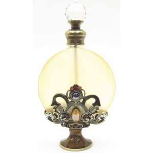   Perfume Bottle Amber Spherical Shape Ornate Stand: Home & Kitchen