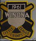 1961 Winona Ontario Canada Little League Baseball Champs Vintage Felt 
