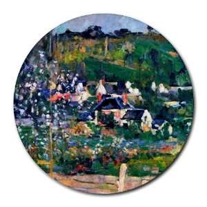 Village behind the view of Auvers sur Oise, The Fence by Paul Cezanne 