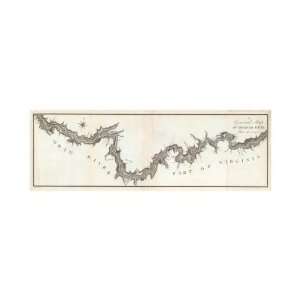 General Map of the River Ohio, Plate 2, c.1796 Giclee Poster Print by 