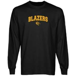  UAB Blazers Black Mascot Arch Long Sleeve T shirt: Sports 