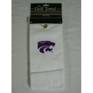   Kansas State Wildcats College Golf Towel White NEW: Sports & Outdoors
