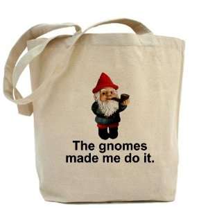  Gnomes made me do it Funny Tote Bag by CafePress: Beauty