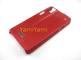 Plastic Hole Skin Protector Case Motorola Milestone XT720 Red  