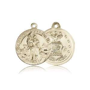  14kt Gold St. Saint Joan of Arc Medal 7/8 x 3/4 Inches 