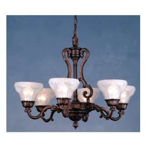   Chandelier, Chateau Bronze Finish with Satin Frost
