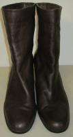 ARCHE BROWN LEATHER WEDGE BOOTS SHOES 7 EUR 9 US MADE IN FRANCE  