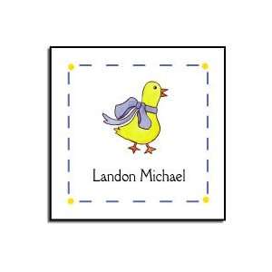  personalized vinyl labels   ducklings in blue Everything 