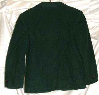 Dark Green Wool Blend Boys Suit Jacket Blazer/Sport Coat Size 6  