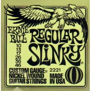  Ernie Ball 2221 Regular Slinky .010 .046 Electric Guitar 