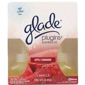  Glade Plugins Scented Oil Refill, Apple Cinnamon 2 ct 