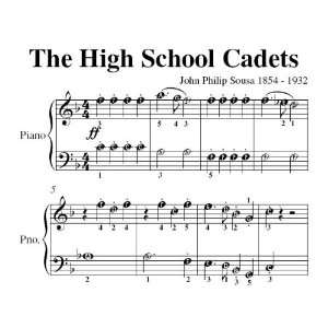   School Cadets Sousa Easy Piano Sheet Music John Philip Sousa Books