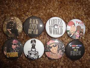 TYGA Buttons Pins Badges Careless World Last Kings Rack City Hoodie 