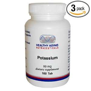 Healthy Aging Nutraceuticals Potassium 99 Mg 100 Tab (Pack of 3)