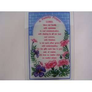 House Blessing Christian Family Prayer Glass 4 x 6 Home Decor ; with 