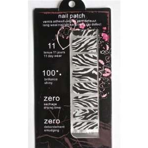   Film Shiny Self Adhesive Nail Sticker Patch Zebra Animal Print Beauty
