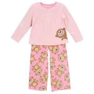   Baby Monkey 2 Piece Pajama Set (Sizes 2T   4T)   pink, 3t: Baby