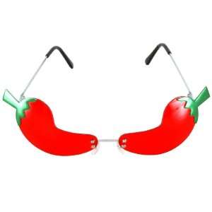   Party By Elope Rimless Chili Pepper Glasses / Red & Green   One Size