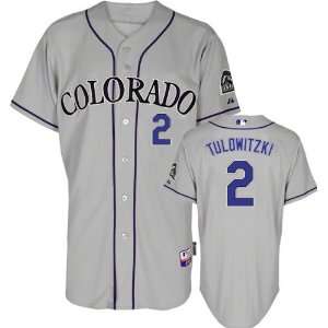 Troy Tulowitzki Jersey: Adult Majestic Road Grey Authentic Cool Baseâ 