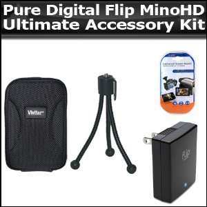 Ultimate Accessory Kit For Pure Digital Flip MinoHD Camcorder 3rd 