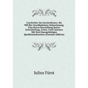   Quellennachweisen (German Edition): Julius FÃ¼rst:  Books