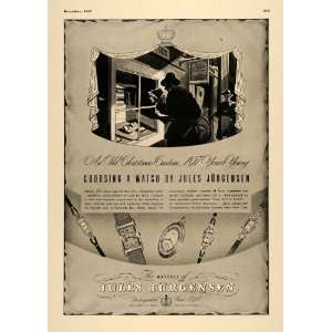 1937 Ad Jules Jurgensen Watches Pricing Christmas NY   Original Print 