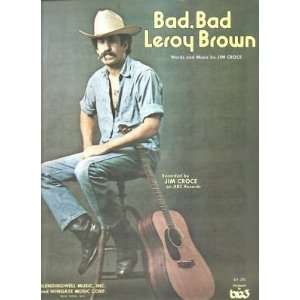    Sheet Music Bad Bad Leroy Brown Jim Croce 193 