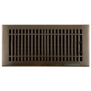  Contemporary Floor Register with Louvers   6 x 12 (7 1/4 