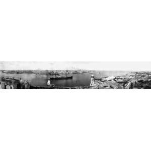   PANORAMA OF SS CHALMETTE LEAVING HAVANA CUBA PAN 1911 