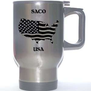  US Flag   Saco, Maine (ME) Stainless Steel Mug Everything 