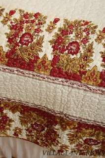 CLEARANCE FRENCH COUNTRY COLETTE PROVENCE RED KING QUILT SET  
