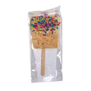 Crisped Rice Pop 1/2 Dipped in White Chocolate w/Fish Decos: 12 Count