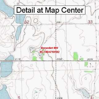 USGS Topographic Quadrangle Map   Benedict NW, North Dakota (Folded 
