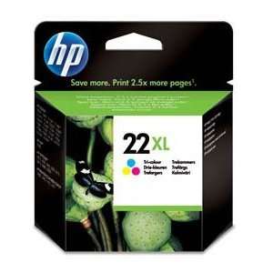  HP 22XL Tri colour Inkjet Print Cartridges C9352CA 