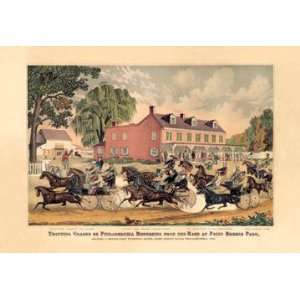  Trotting Horse Race in Philadelphia 12x18 Giclee on canvas 