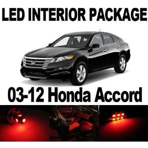 Honda Accord Crosstour 10+ RED 9 x SMD LED Interior Bulb Package Combo 