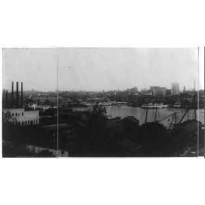   Waterfront,Baltimore,Maryland,MD,Harbor,Panorama,c1903: Home & Kitchen