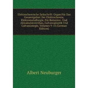  Elektrochemische Zeitschrift Organ FÃ¼r Das 