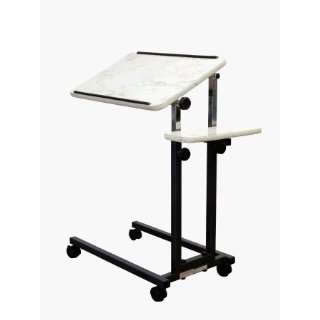 Karman Healthcare OT10 SH Overbed Table with Tilt top  Marble Color 