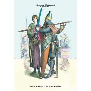   : Squire and Knight in the First Crusade 24x36 Giclee: Home & Kitchen