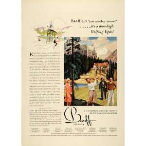 1931 Ad Banff Springs Canadian Pacific Hotel Resort Golf Course 