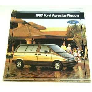  1987 87 Ford AEROSTAR WAGON Van BROCHURE Std XL XLT 
