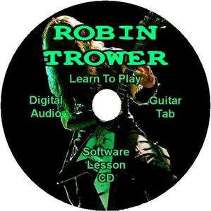 ROBIN TROWER Guitar Tab Lesson Software CD 7 Songs  