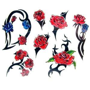  Tribal Roses Temporary Tattoo Kit: Beauty