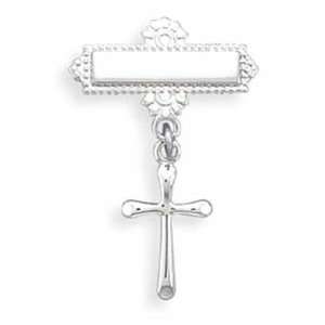  Baptismal Pin with Cross Charm Jewelry