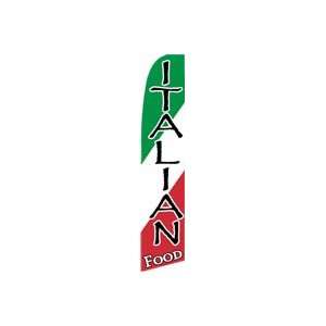  ITALIAN FOOD (Tri color) Feather Banner Flag (11.5 x 3 